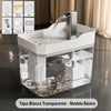Fuente automática con diseño elegante. Fuente de plástico resistente