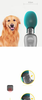 Botella dispensadora agua portátil para perros