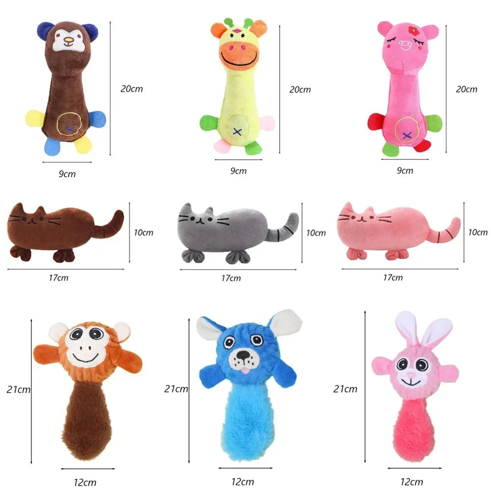 Juguete chirriante con forma de animal para perros.