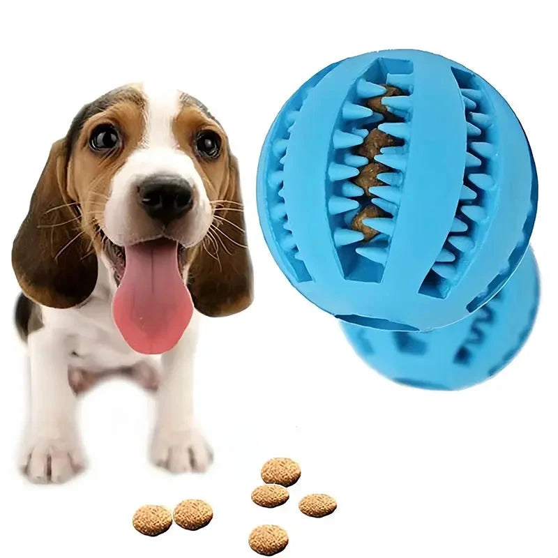 Pelota interactiva de caucho para perros