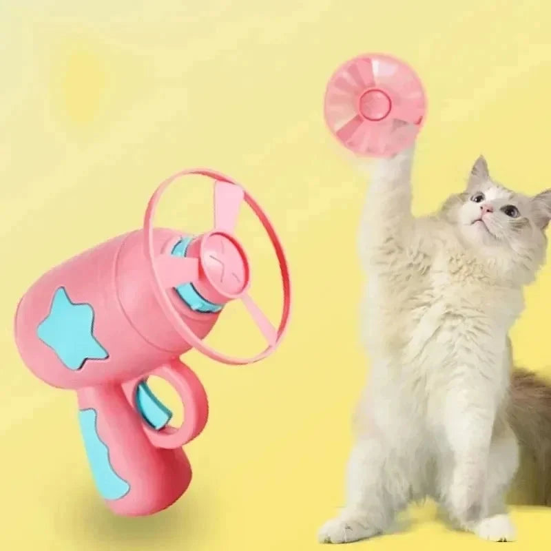Lanzador de Discos Interactivo para gatos