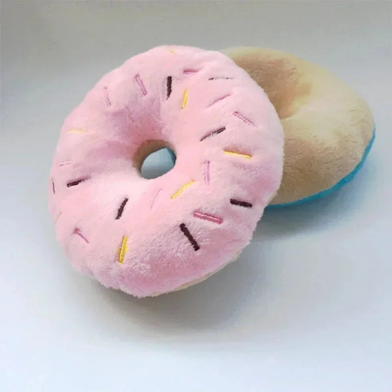 Donut de peluche para perro