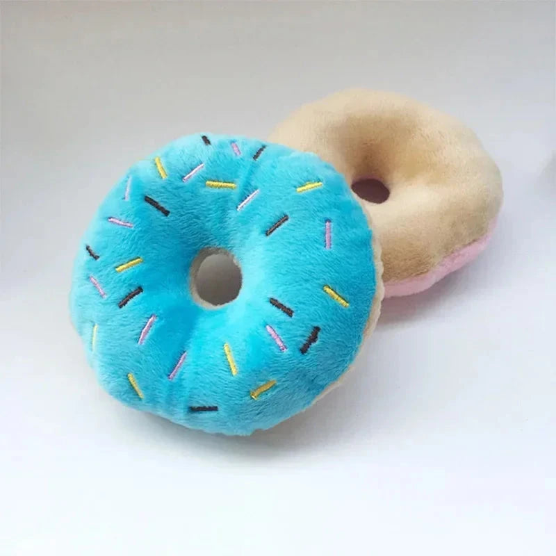 Donut de peluche para perro