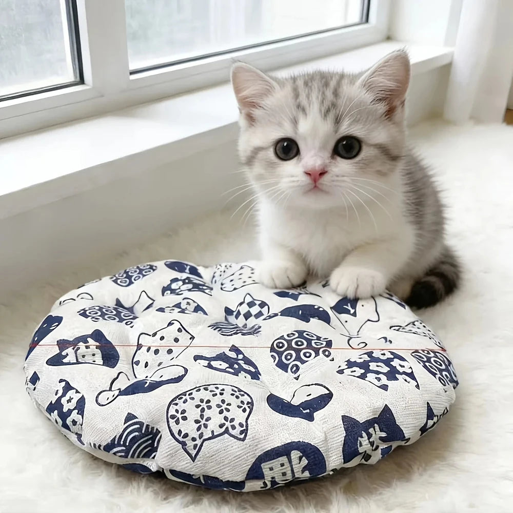 Cama Redonda Reversible para Mascotas