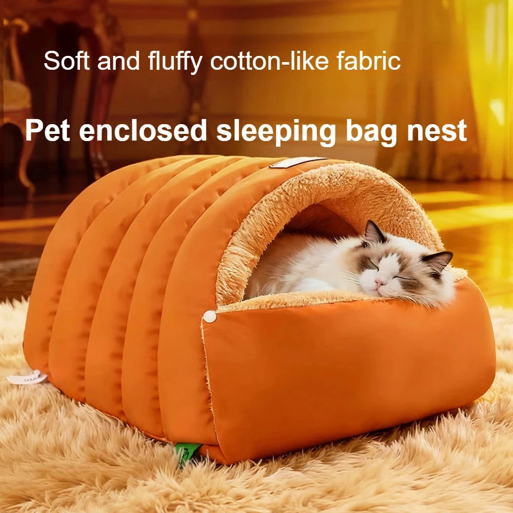 Cama Cueva de Terciopelo para Mascotas