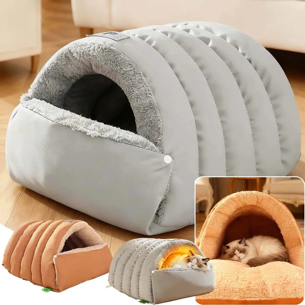 Cama Cueva de Terciopelo para Mascotas
