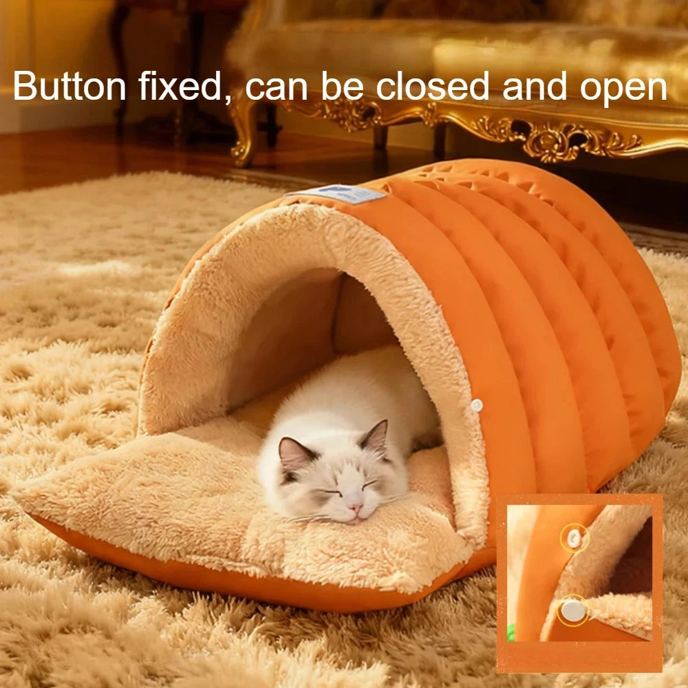 Cama Cueva de Terciopelo para Mascotas