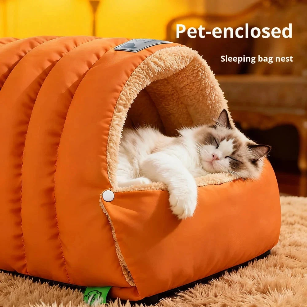 Cama Cueva de Terciopelo para Mascotas
