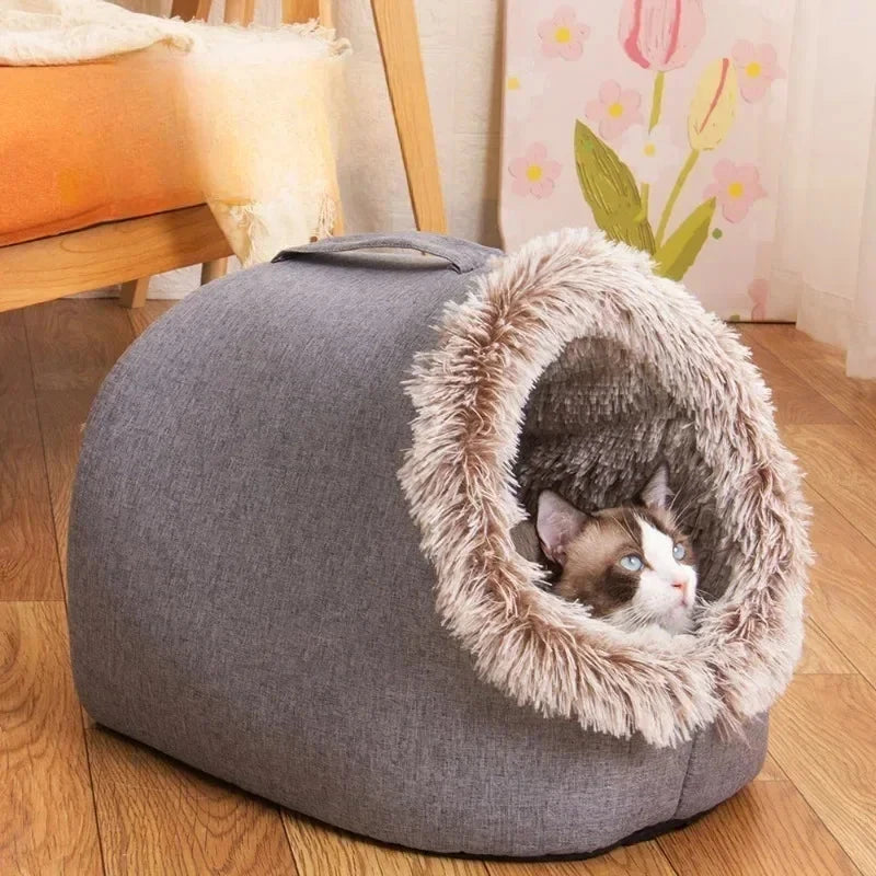 casa Cueva de felpa para mascotas
