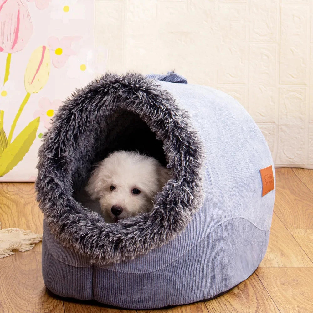 casa Cueva de felpa para mascotas