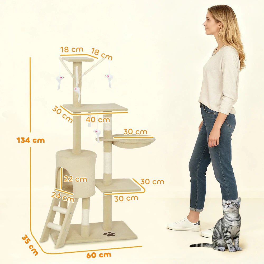 Árbol Rascador Multinivel para gatos