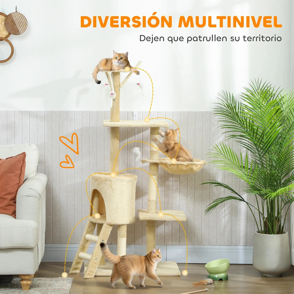 Árbol Rascador Multinivel para gatos