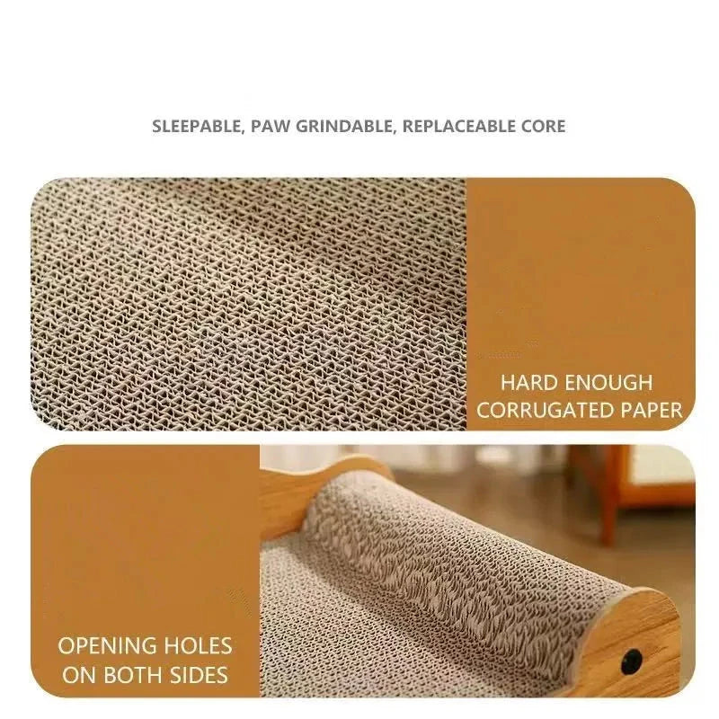 Cama con Rascador Cartón Corrugado para gatos
