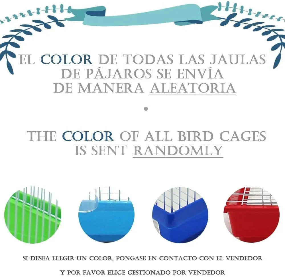 Jaula Metálica con varios compartimentos para Aves       (57x30x37 cm)