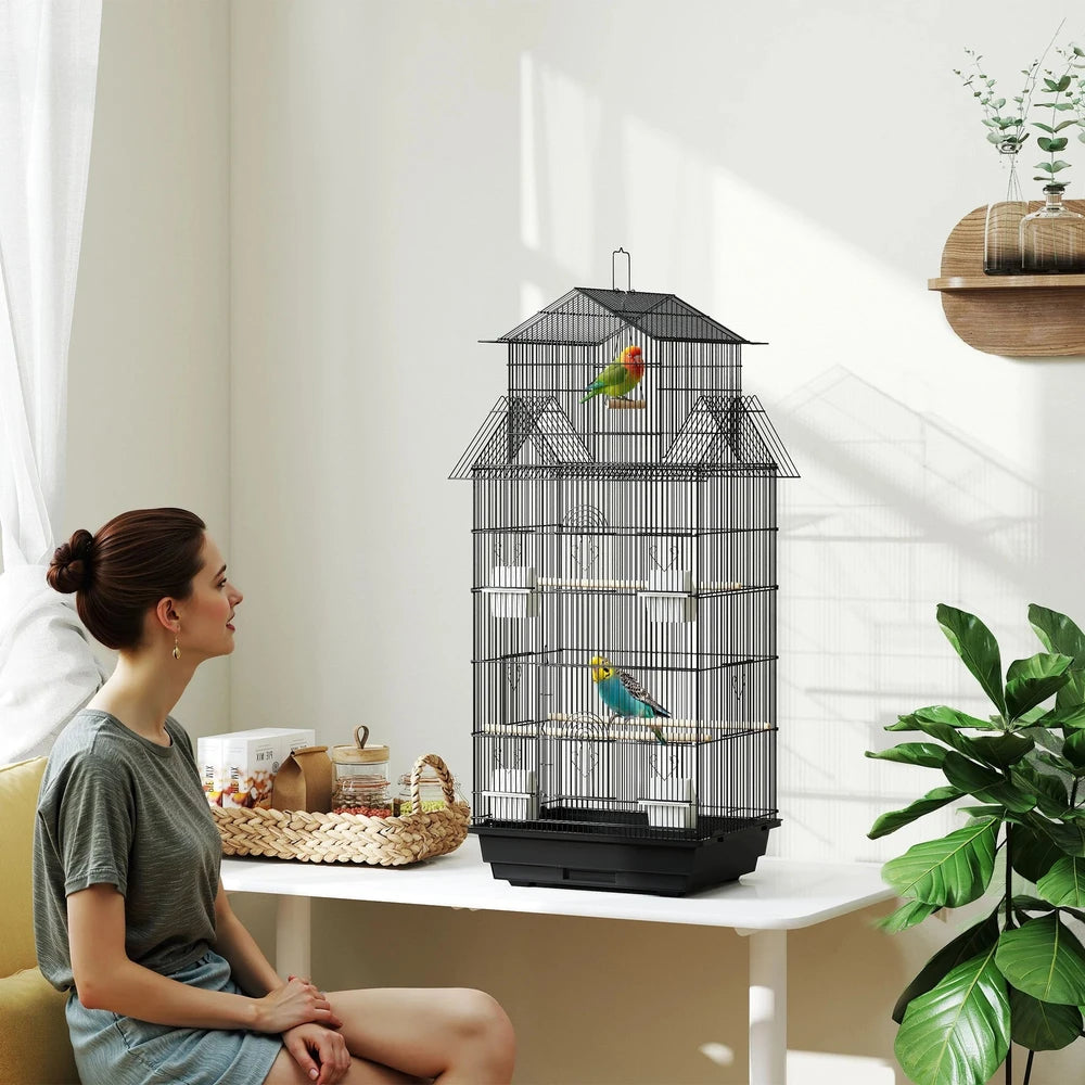 Jaula Metálica para Aves multiplanta               (50,5x41x104cm)