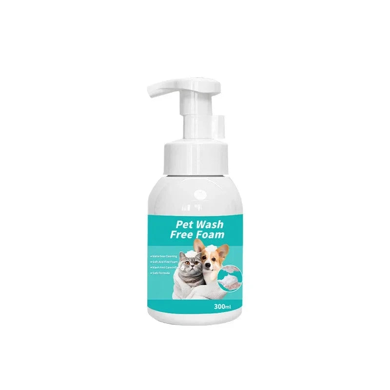 Champú seco Natural sin agua. Espuma para perros y gatos, 300ml.
