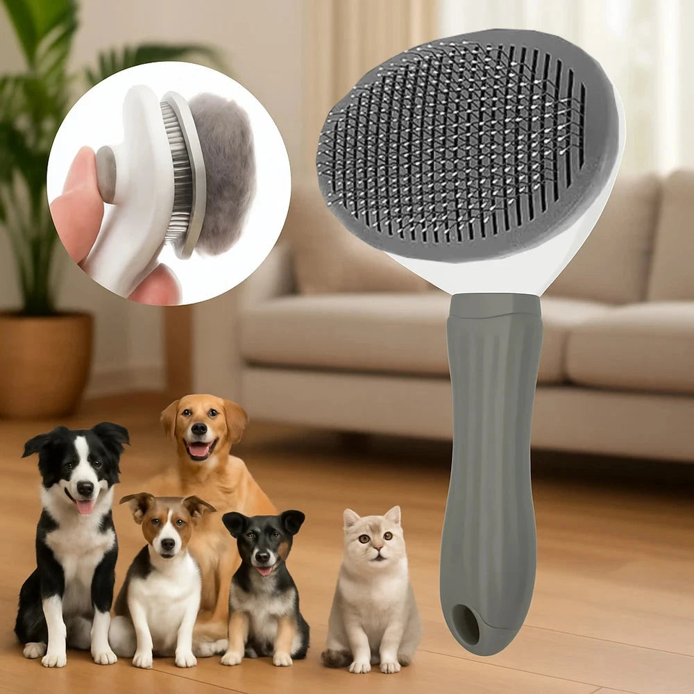 Cepillo autolimpiante para mascotas