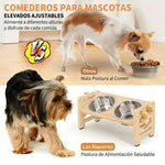 Comederos Elevados Inclinados. Ideal para mejorar la postura de tu mascota.
