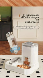 Comedero con dispensador de agua automático para mascotas