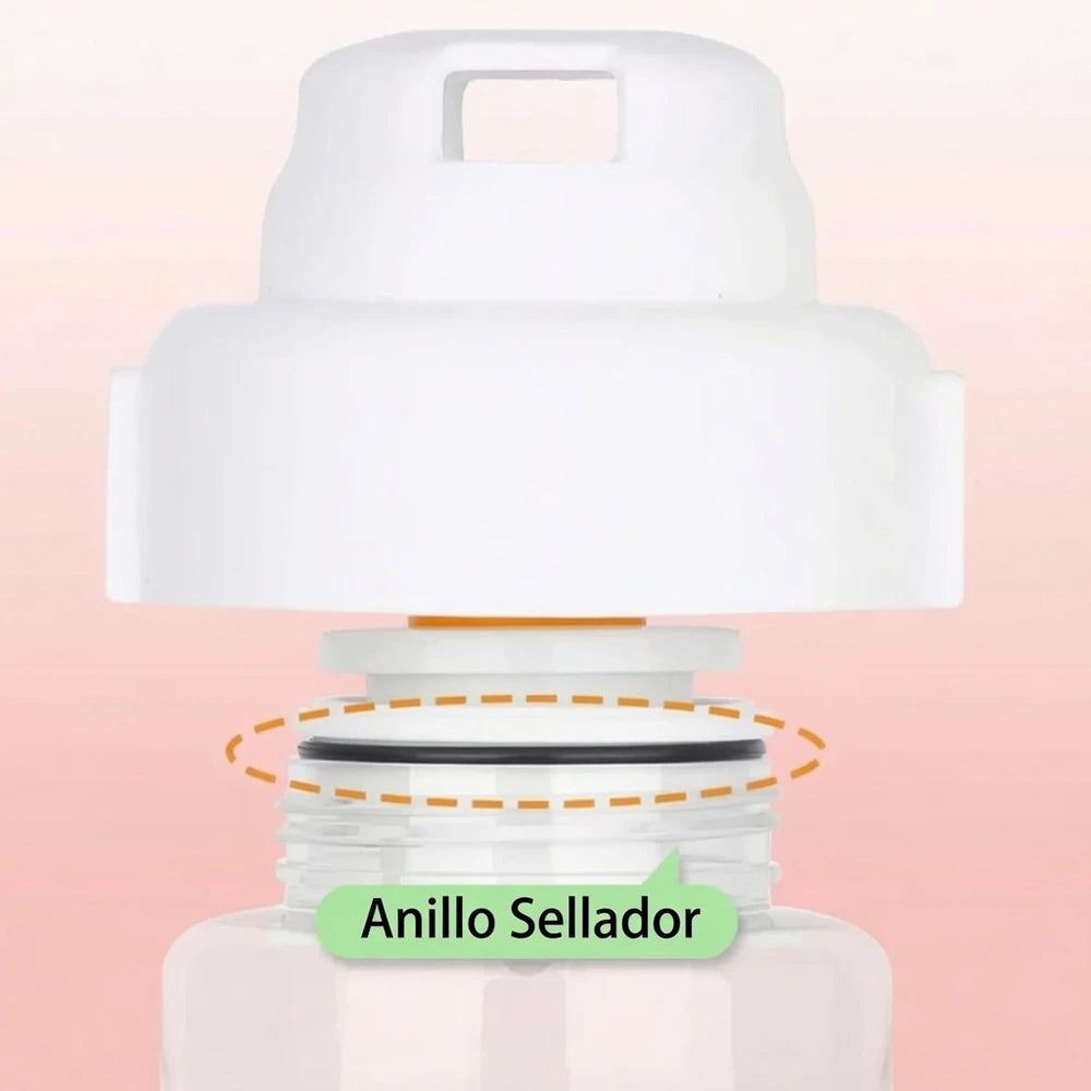 Botella de agua portátil para perros y gatos con almacenamiento de alimentos.