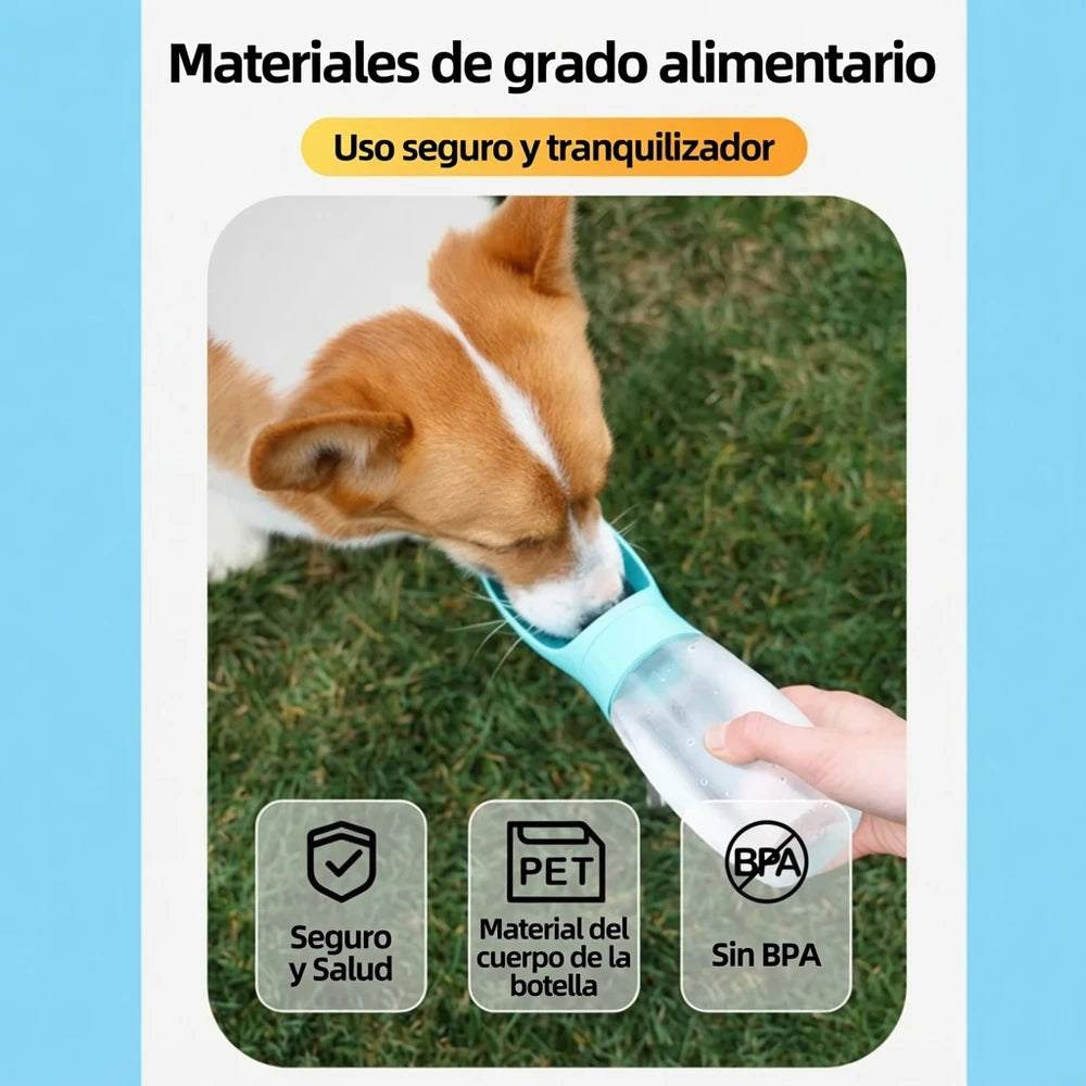 Botella de agua portátil  para perros - 300ML
