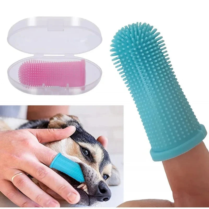 Cepillo dental de silicona para mascotas
