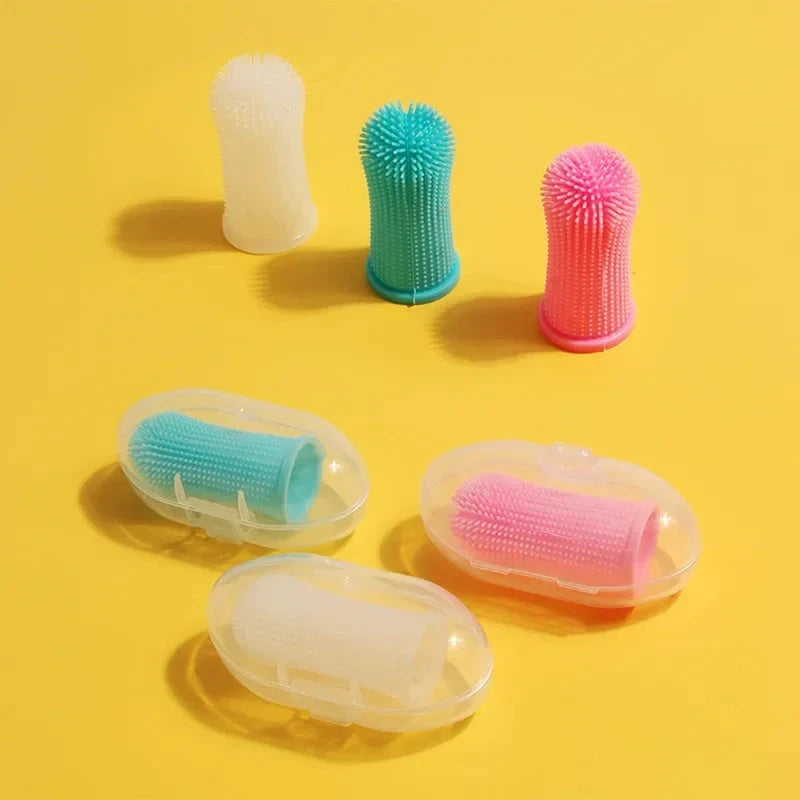 Cepillo dental de silicona para mascotas