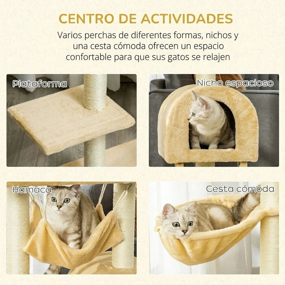 Árbol Rascador Multinivel para gatos