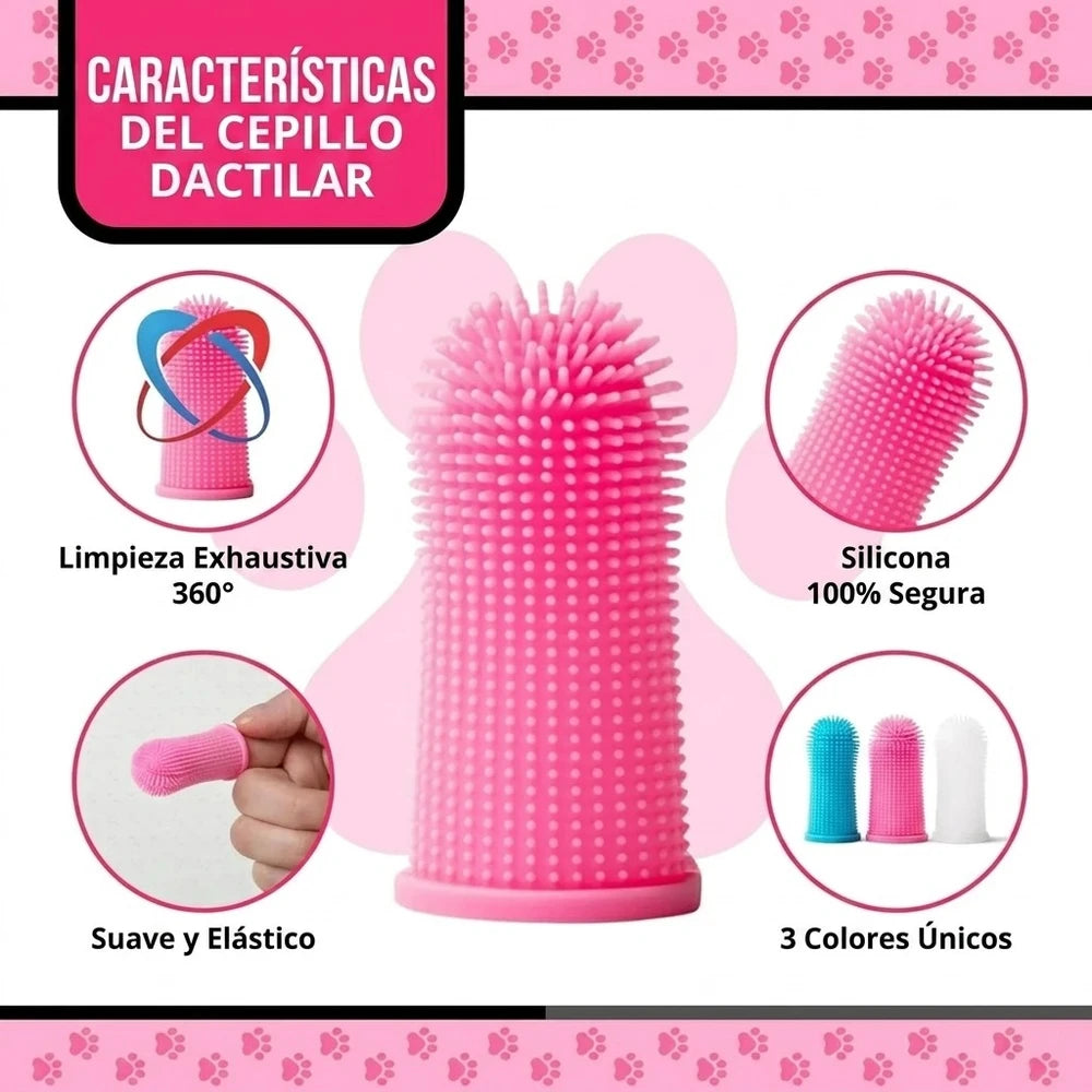 Cepillo dental ergonómico para perros