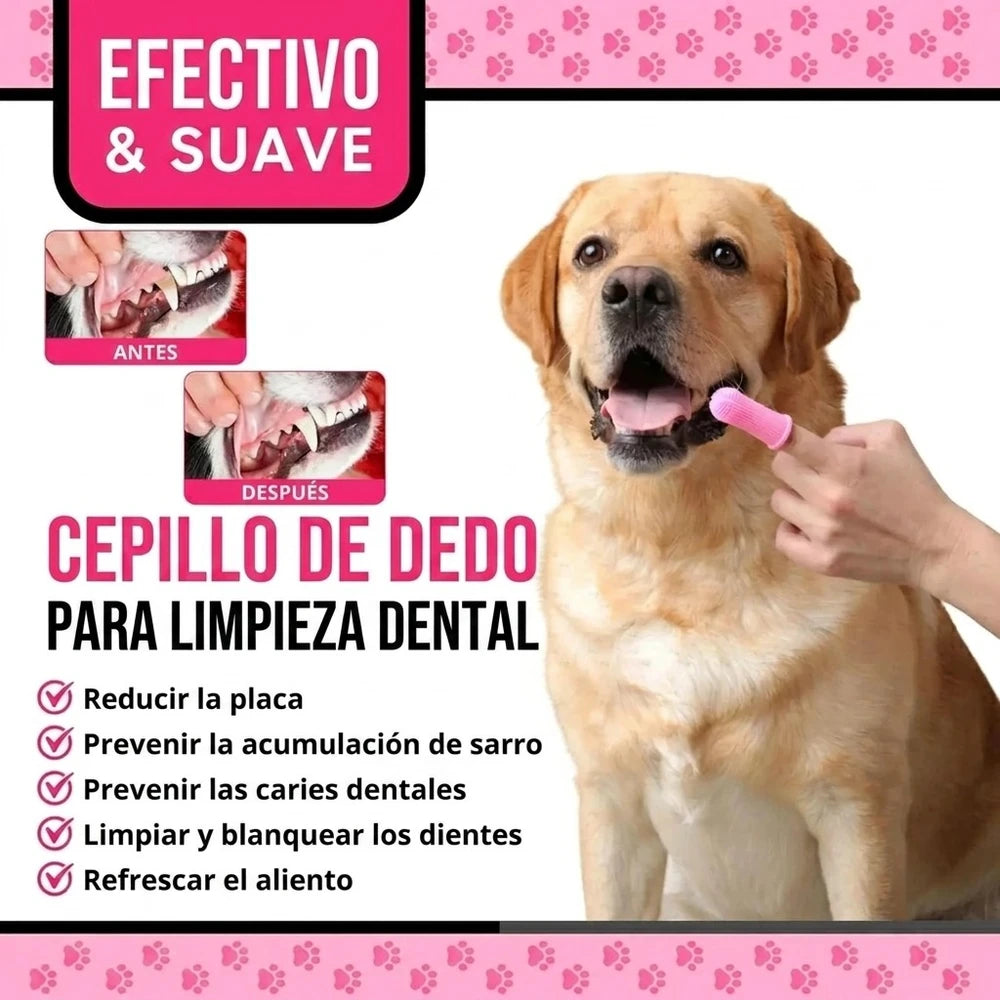 Cepillo dental ergonómico para perros