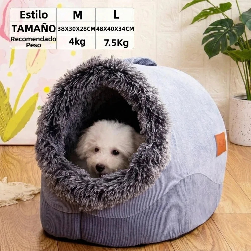 casa Cueva de felpa para mascotas