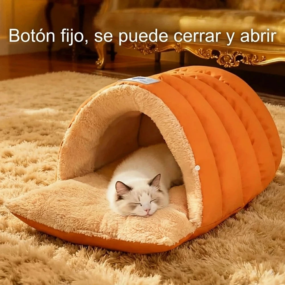 Cama Cueva de Terciopelo para Mascotas