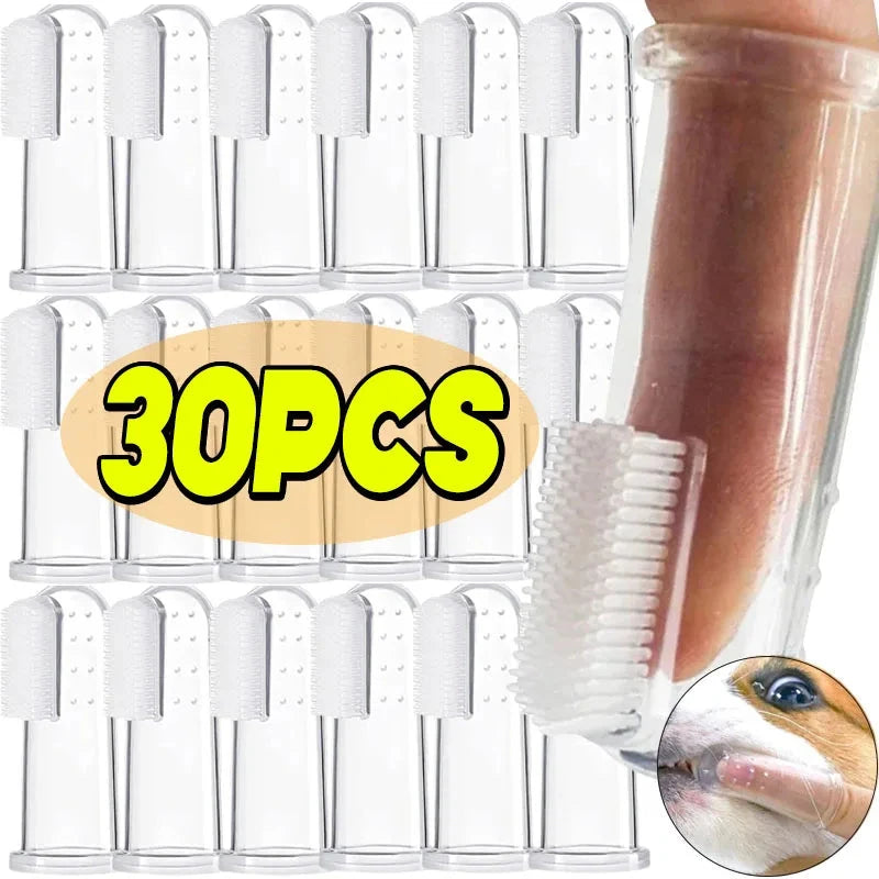 Cepillo de dientes de silicona para mascotas. (Pack de 30 unidades)