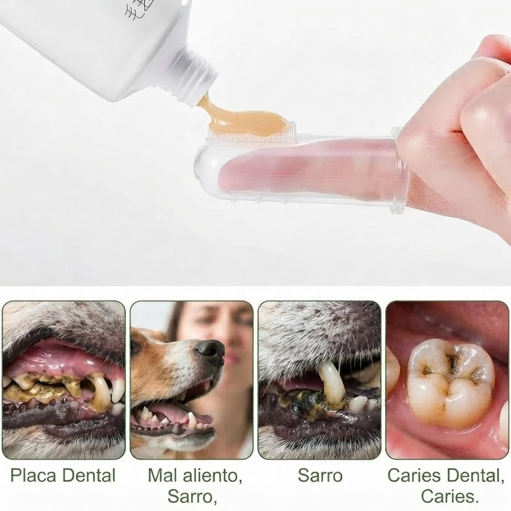 Cepillo de dientes de silicona para mascotas. (Pack de 30 unidades)