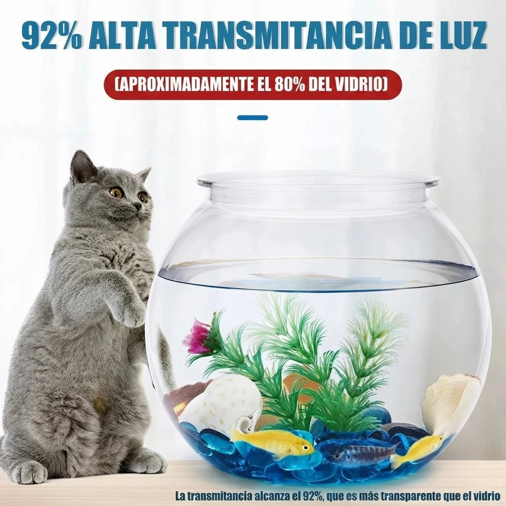 Pecera redonda de escritorio