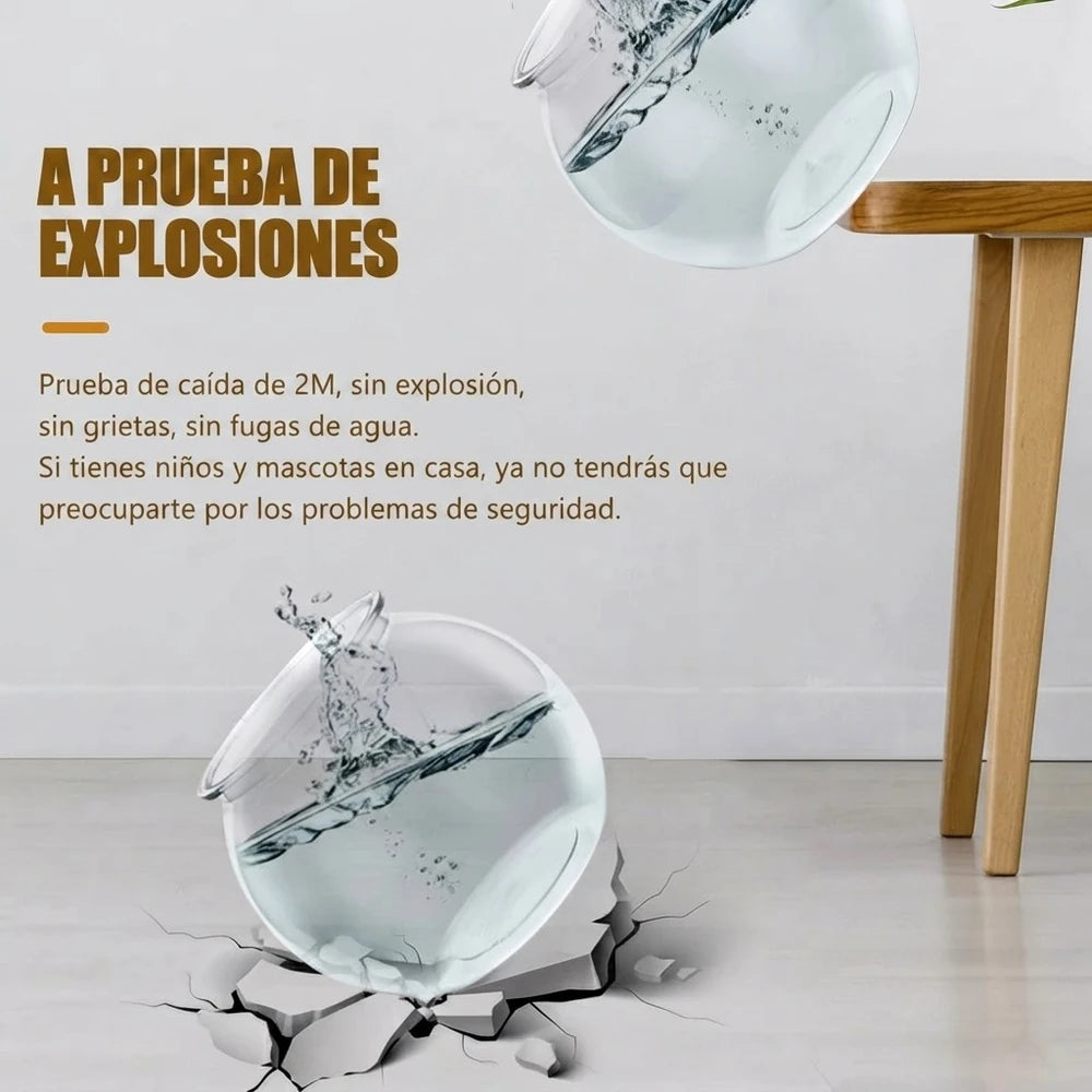 Pecera redonda de escritorio