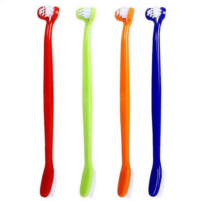 Cepillo Dental de Doble cabezal para mascotas