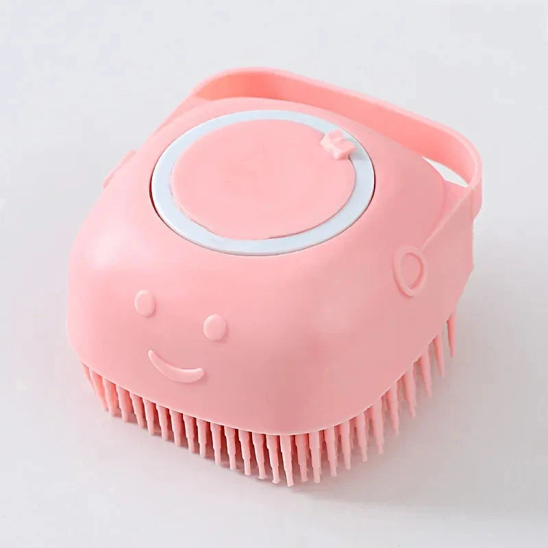 Cepillo de Baño Dispensador para Mascotas