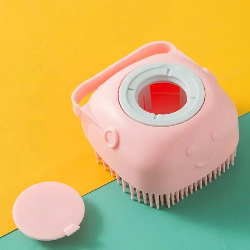 Cepillo de Baño Dispensador para Mascotas