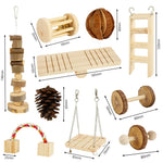 Hölzernes Molaren-Spielzeugpaket für Nagetiere