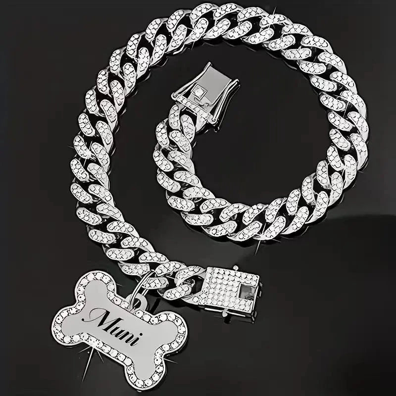 Cadena elegante con Colgante de Hueso personalizado