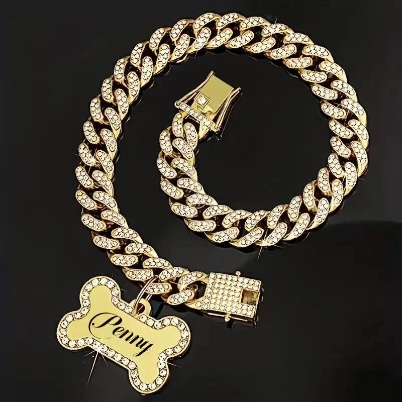 Cadena elegante con Colgante de Hueso personalizado