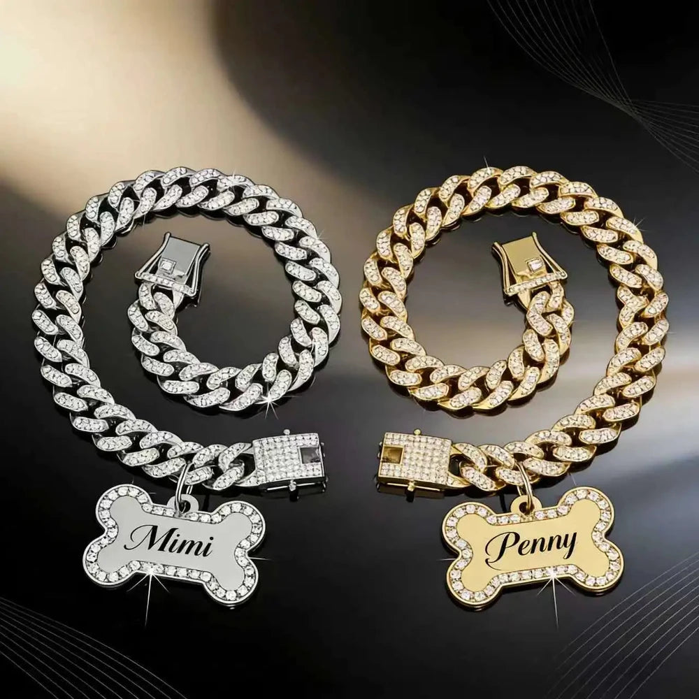 Cadena elegante con Colgante de Hueso personalizado