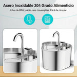 Fuente Automática de Acero Inoxidable para tu mascota.