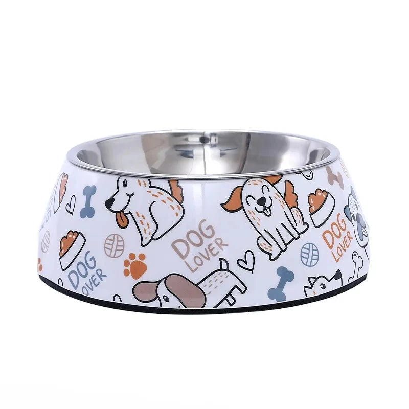 Cuenco de acero inoxidable con diseño dog lover