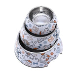 Cuenco de acero inoxidable con diseño dog lover