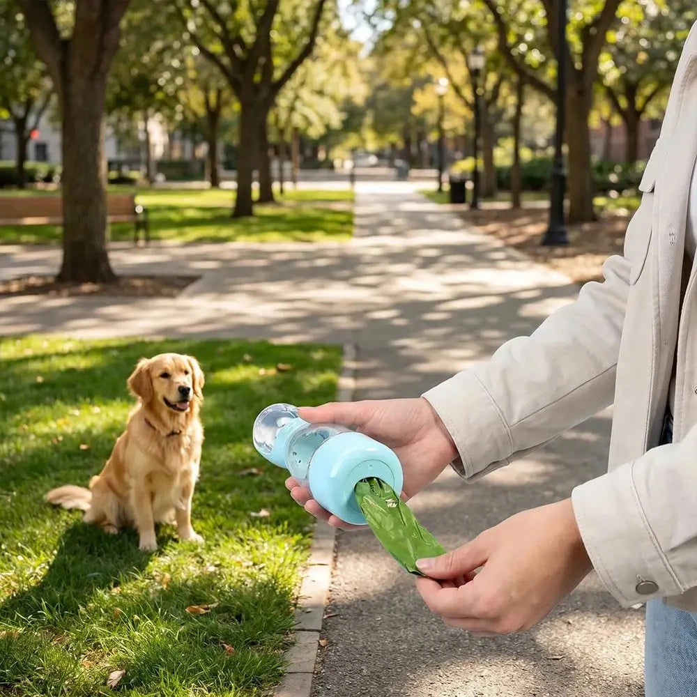 Botella de agua portátil 3x1 para  perros