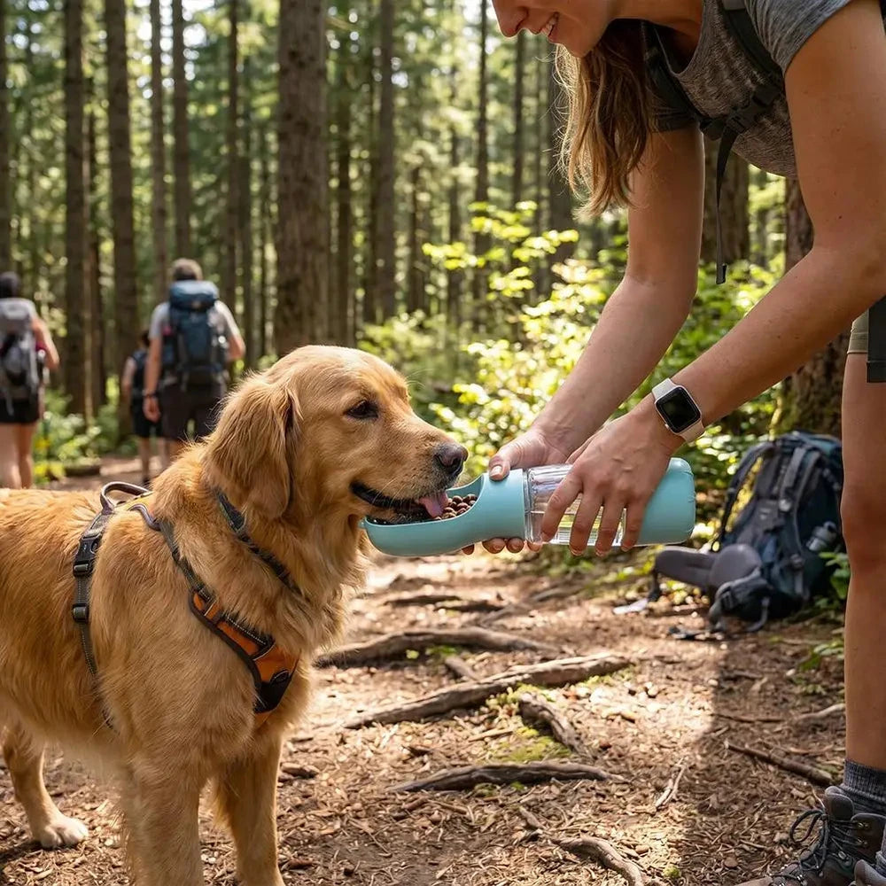 Botella de agua portátil 3x1 para  perros
