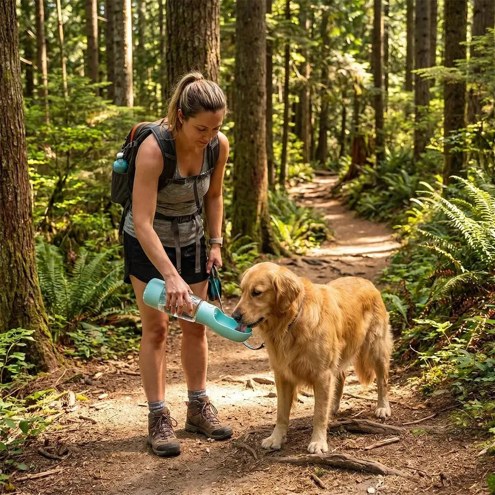 Botella de agua portátil 3x1 para  perros