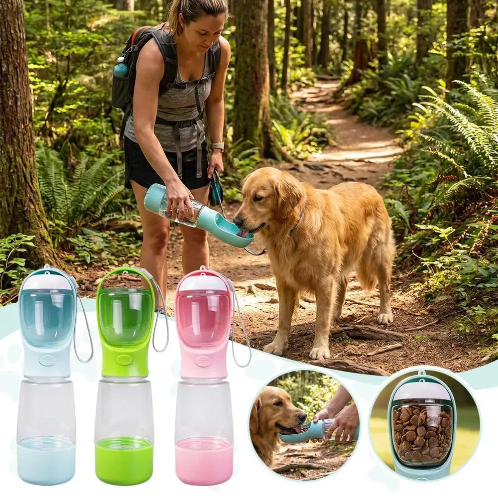 Botella de agua portátil 3x1 para  perros